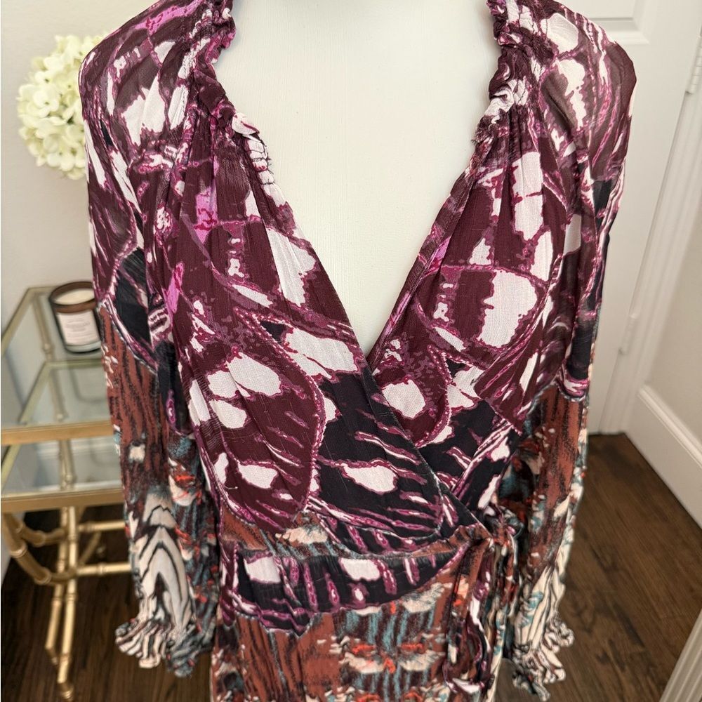 Anthropologie Long-Sleeve Wrap Midi Dress
⭐️⭐️please read info below-H6 - Picture 5 of 12